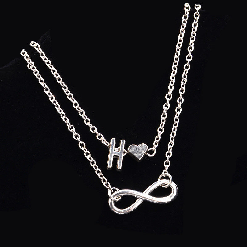 Love 26 letters alloy anklet