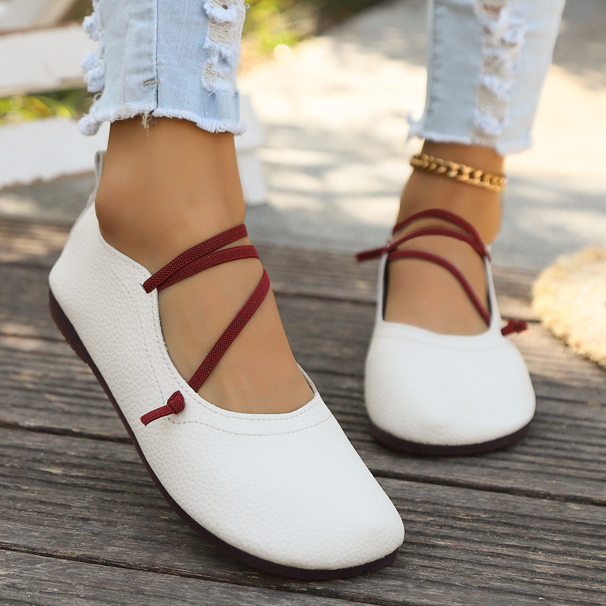 Fashion Square Toe Flats Shoes Shallow Slip-on  Loafers Casual Cozy Shoes