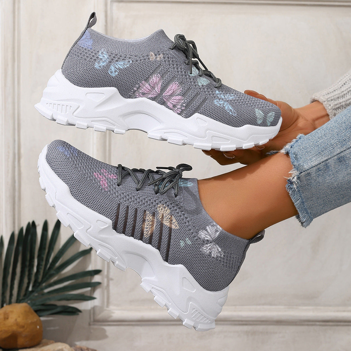 Flying Woven Shoes All-match Non-slip Wear-resistant Sneakers