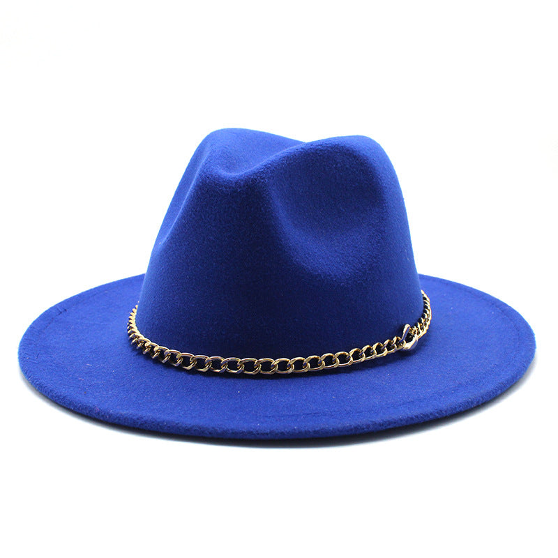 Broad-brimmed Hat Fashion Flat Brim Top Hat Men Women