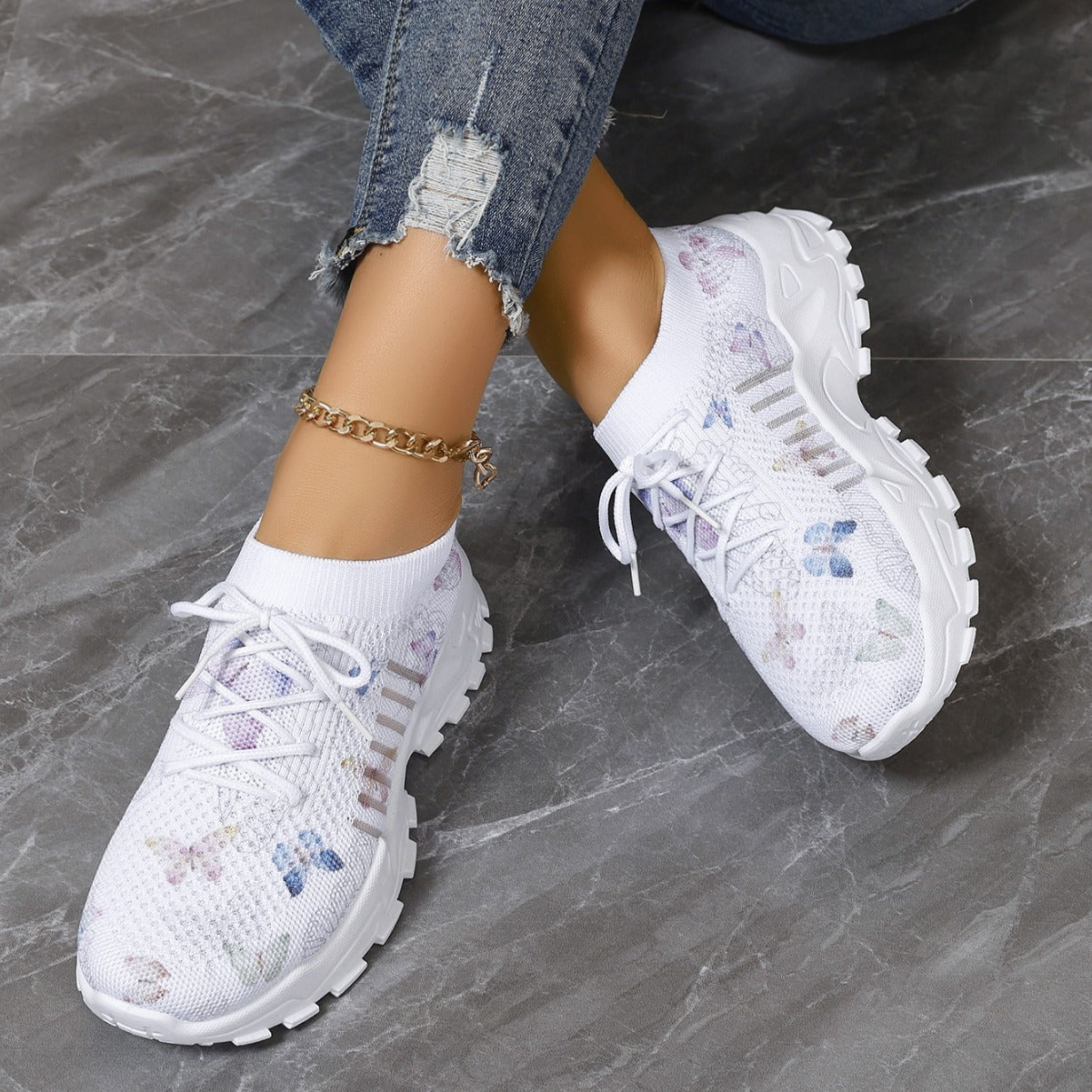 Flying Woven Shoes All-match Non-slip Wear-resistant Sneakers