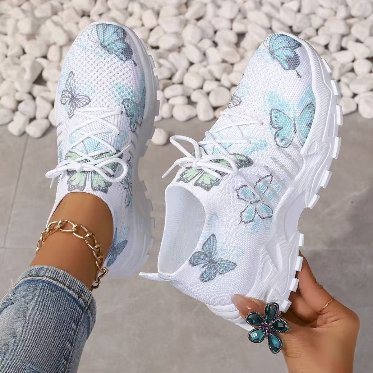 Flying Woven Shoes All-match Non-slip Wear-resistant Sneakers