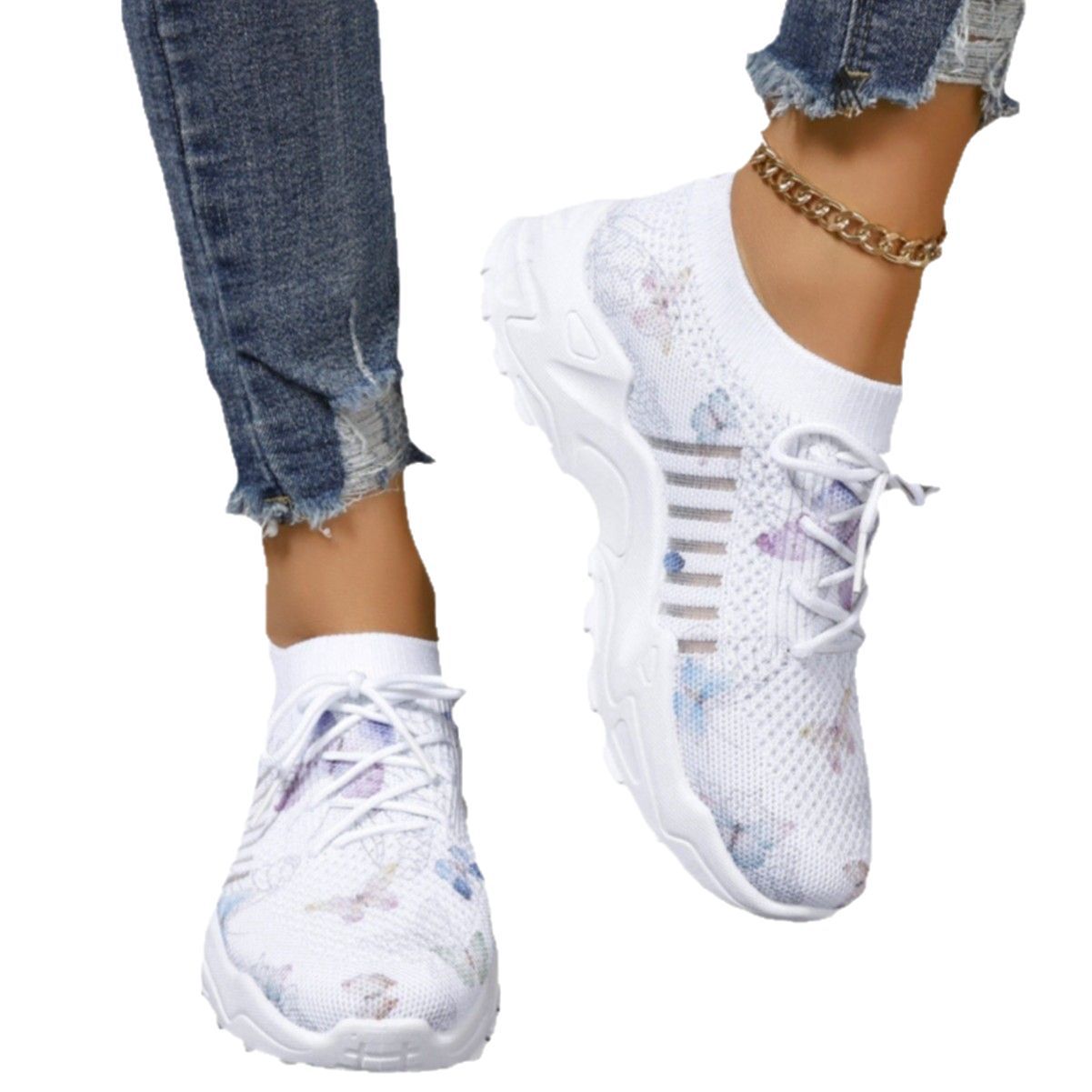 Flying Woven Shoes All-match Non-slip Wear-resistant Sneakers