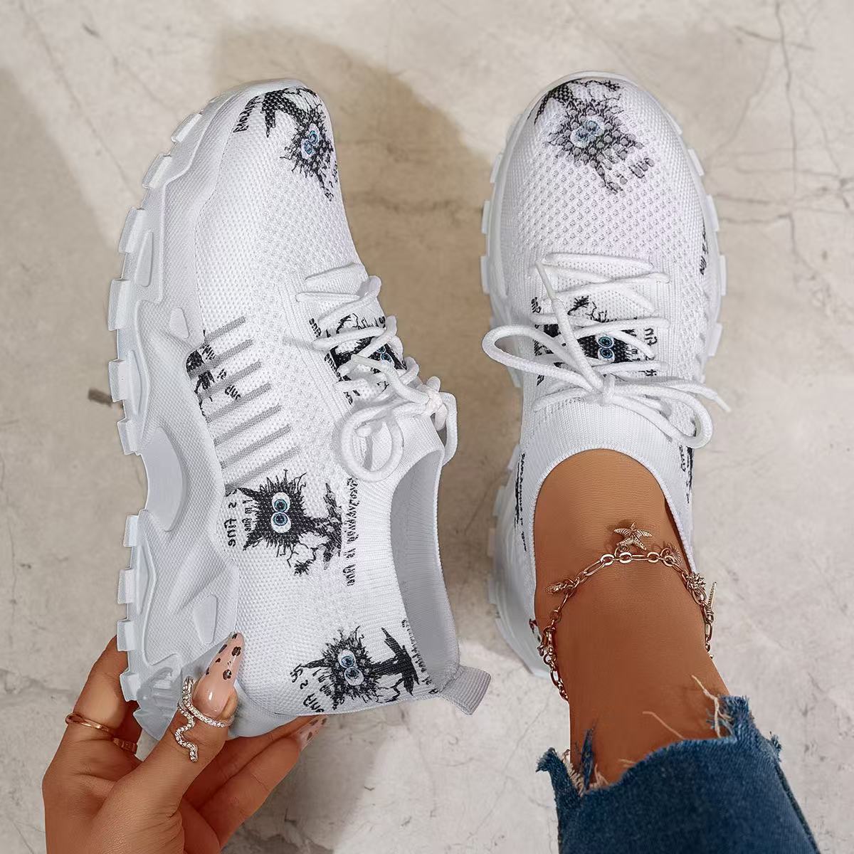 Flying Woven Shoes All-match Non-slip Wear-resistant Sneakers