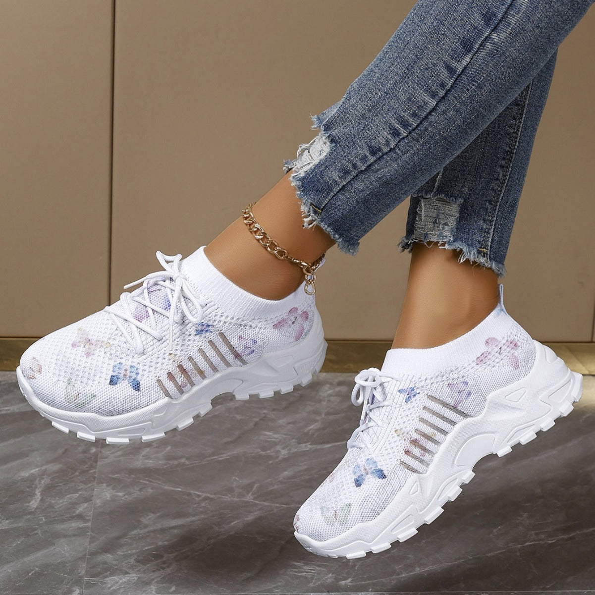 Flying Woven Shoes All-match Non-slip Wear-resistant Sneakers
