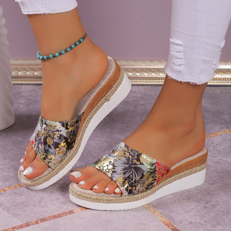 Fashion Women's Platform Floral Sandals