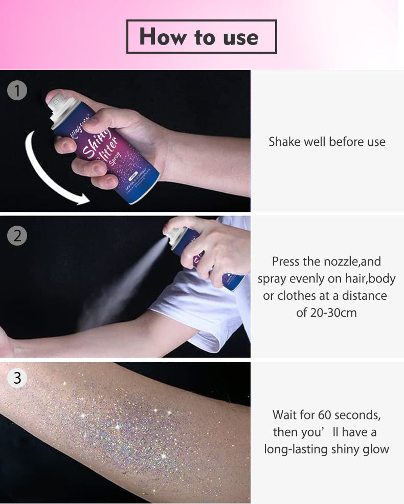 Shiny Glitter Spray Is Not Easy To Makeup Body