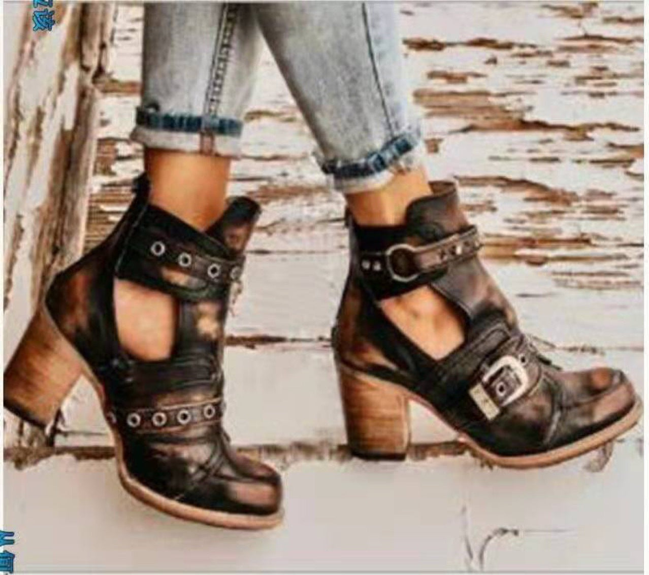 Belt Buckle New Women's Boots Booties High Heel Fashion