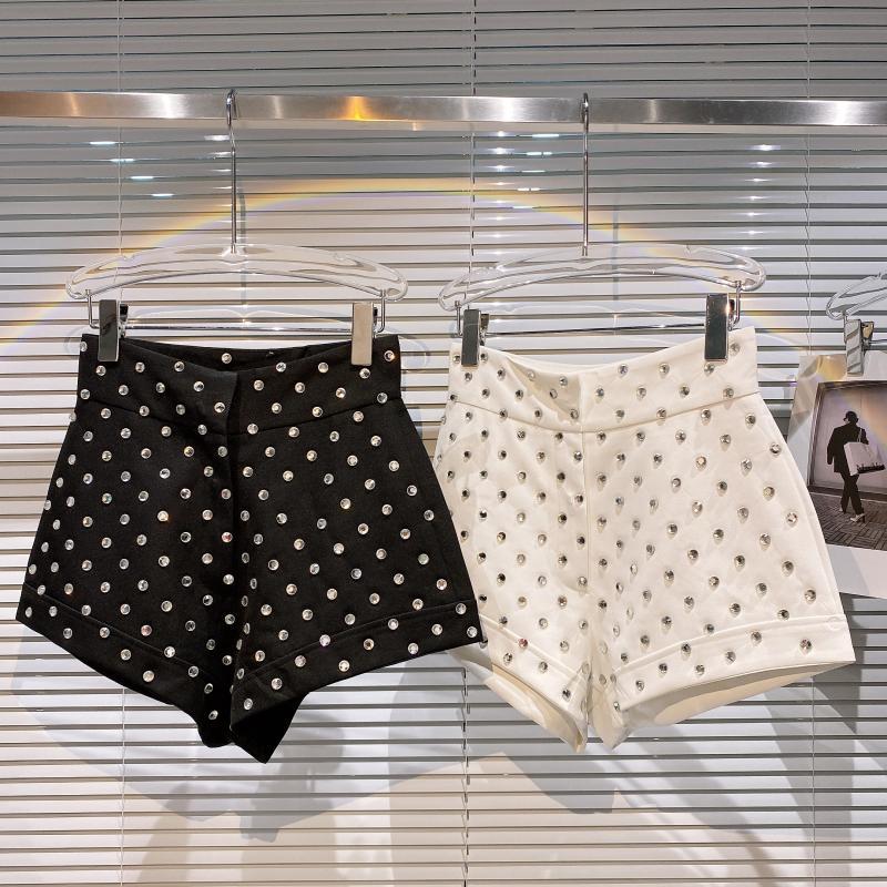 Large Grain Glass Rhinestone Hot Diamond Shorts Female