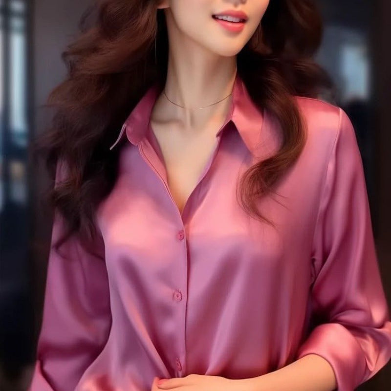 Professional Retro Unique Chic Purple Blouse Women Tops