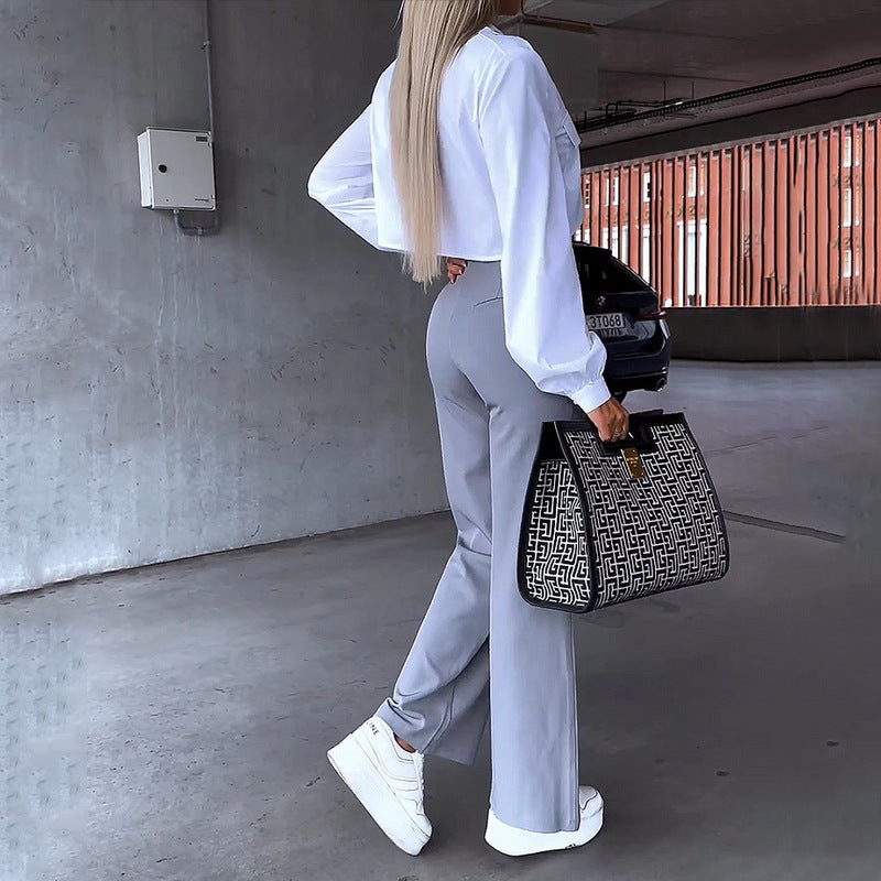 Women's Fashion Loose Trousers Suit